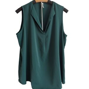 Freeoak Womens XL Sleeveless V-Neck Top Minimalist Chic Casual Layers Career